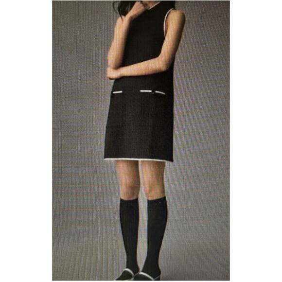 Anthropologie Maeve Sleeveless Mock-Neck Mini Shirt Dress Gogo 70's Size XL - Picture 2 of 15